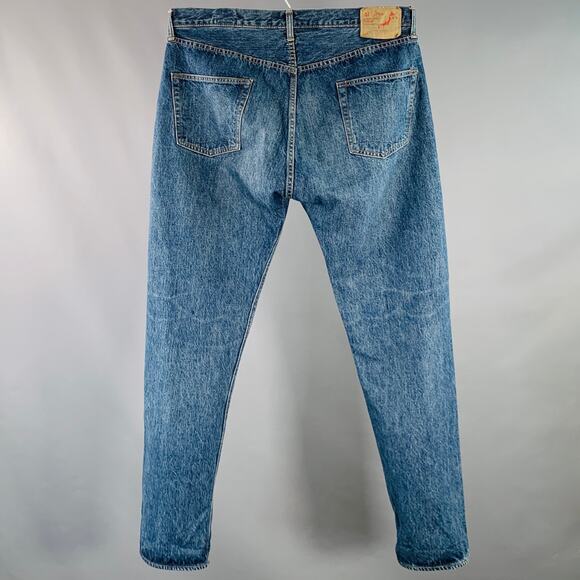 ORSLOW Size XL 107 Indigo Selvedge Denim Slim Straight Jeans - Picture 2 of 7